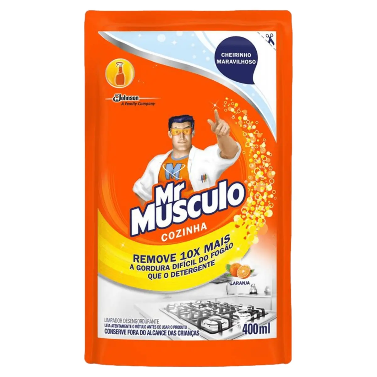Desengordurante Mr Músculo Cozinha Refil Laranja 400ml