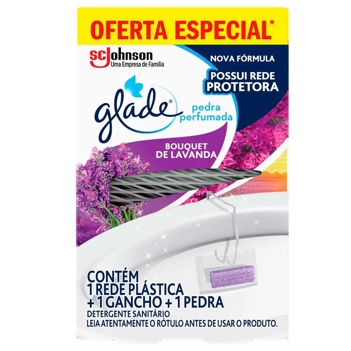 Desodorizador Sanitário Glade Pedra Bouquet de Lavanda 25g 25% Desconto