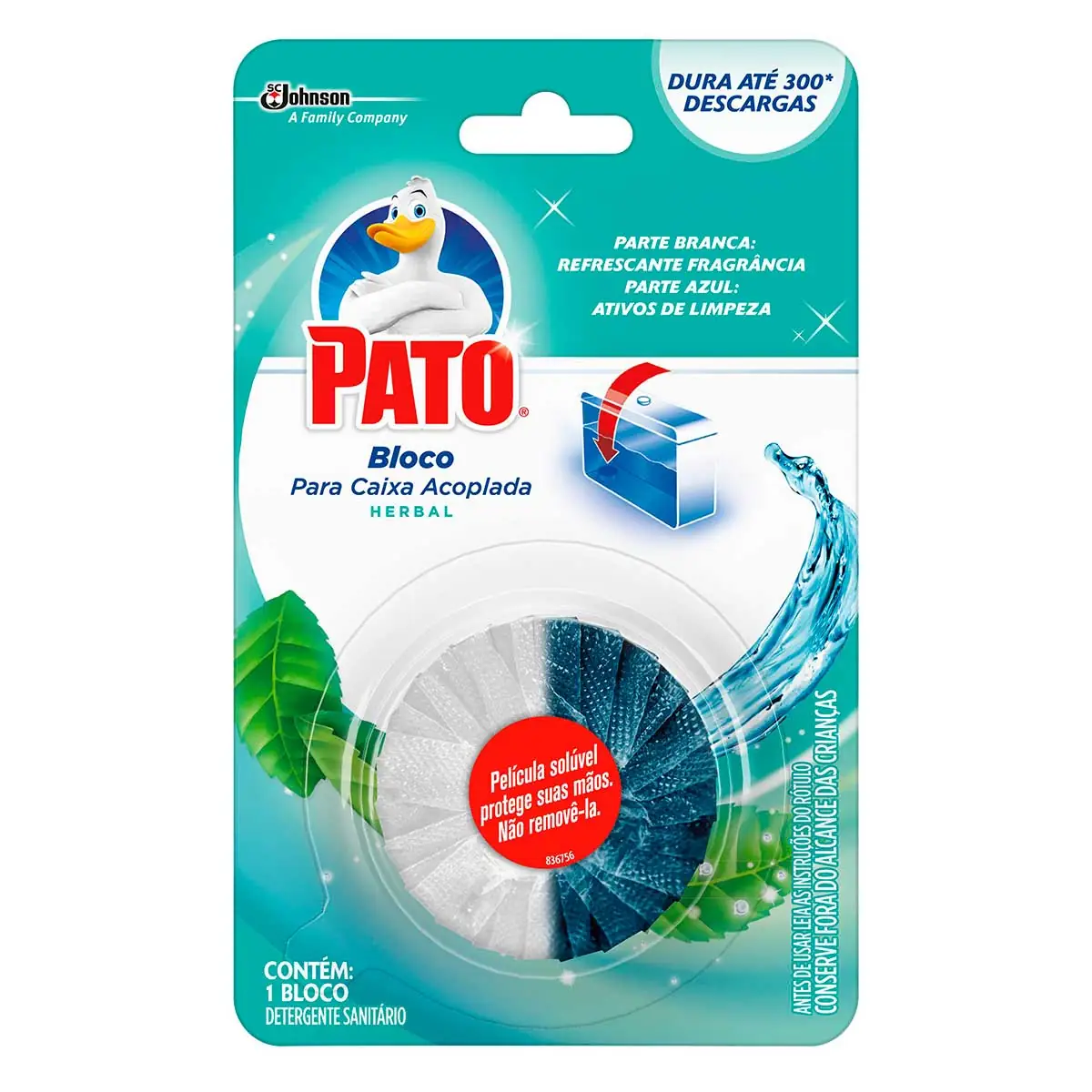 Desodorizador Sanitário Pato Caixa Acoplada Dupla Ação 47 g