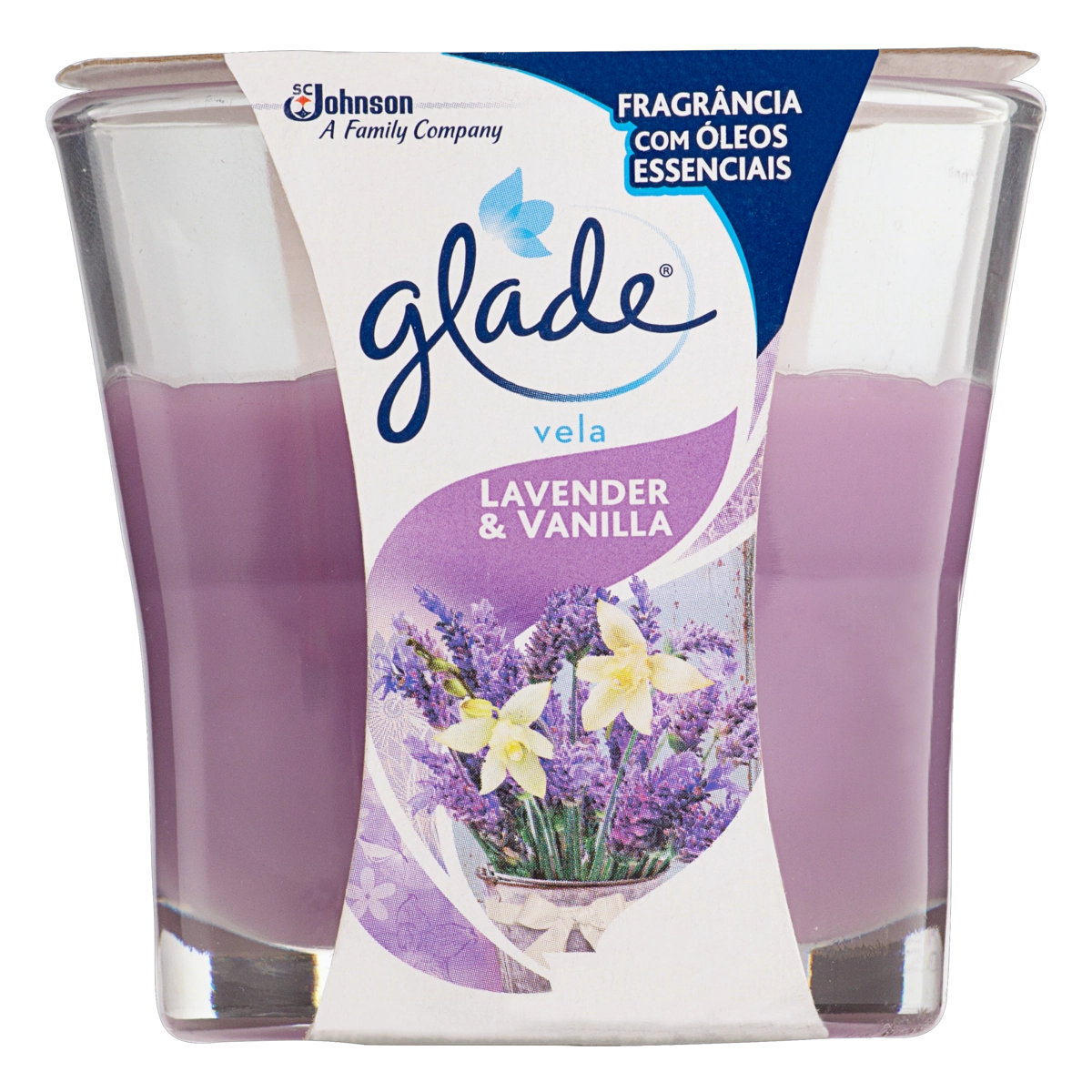 Odorizador De Ambiente Vela Lavanda E Vanilla Glade Vidro 96,3g