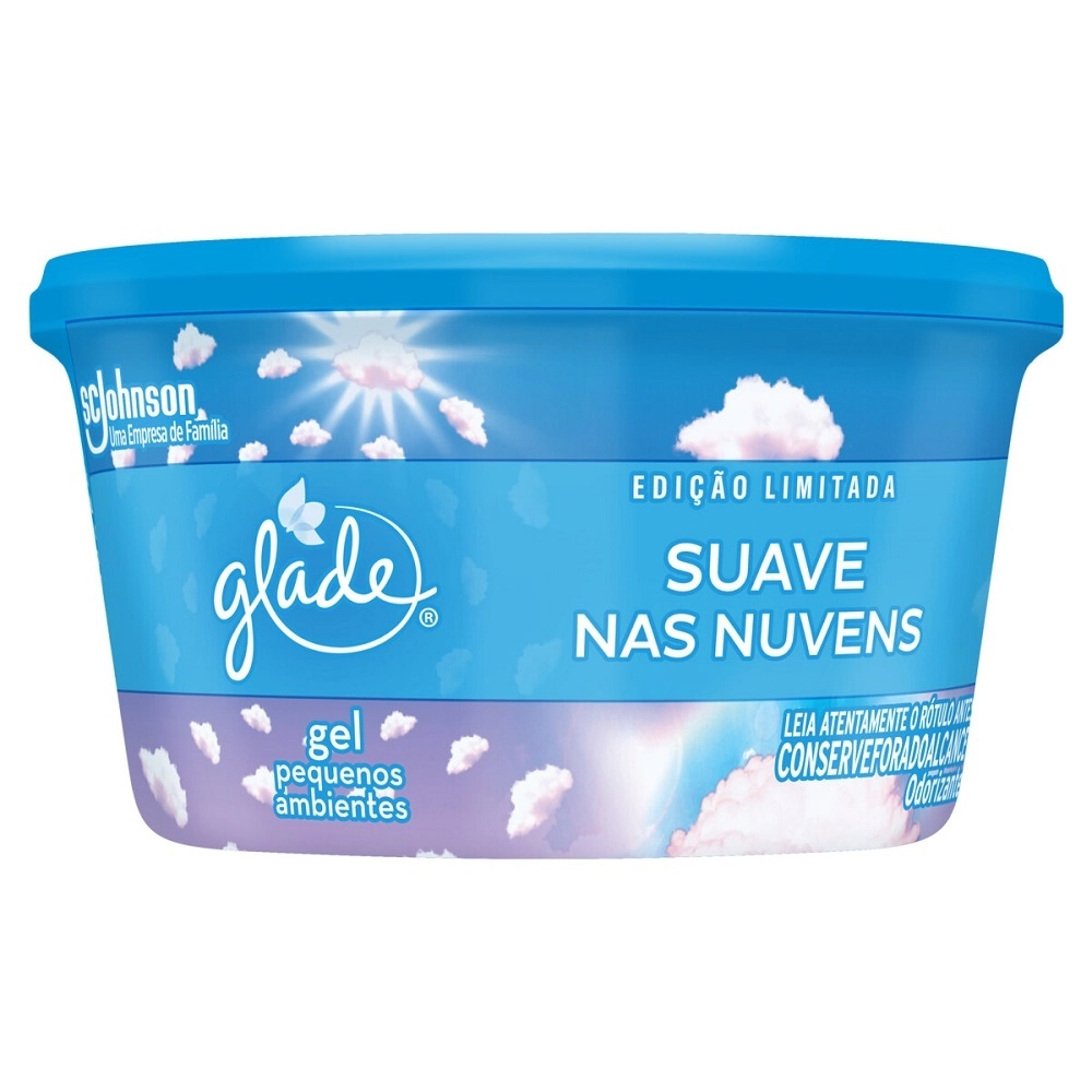 Odorizador de Ambiente Gel Suave nas Nuvens Glade Pote 70g