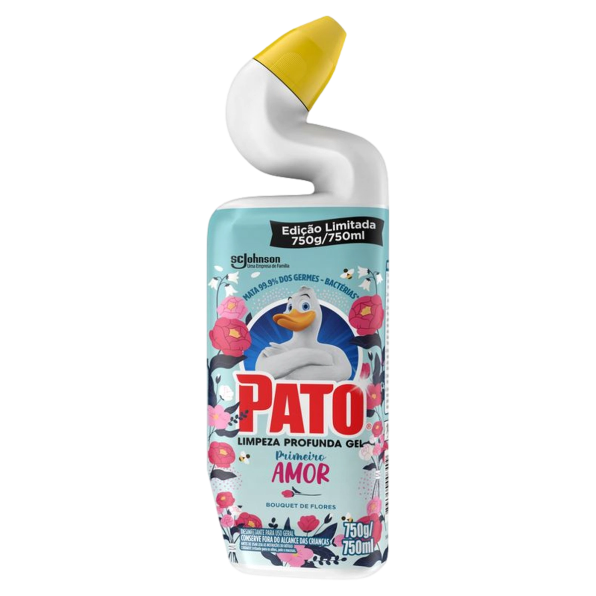 Desinfetante Uso Geral Bouquet de Flores Pato Primeiro Amor Squeeze 750ml