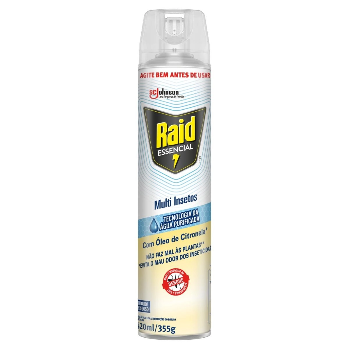 Inseticida Aerossol Multi Insetos óleo De Citronela Raid Essencial Frasco 420ml Spray