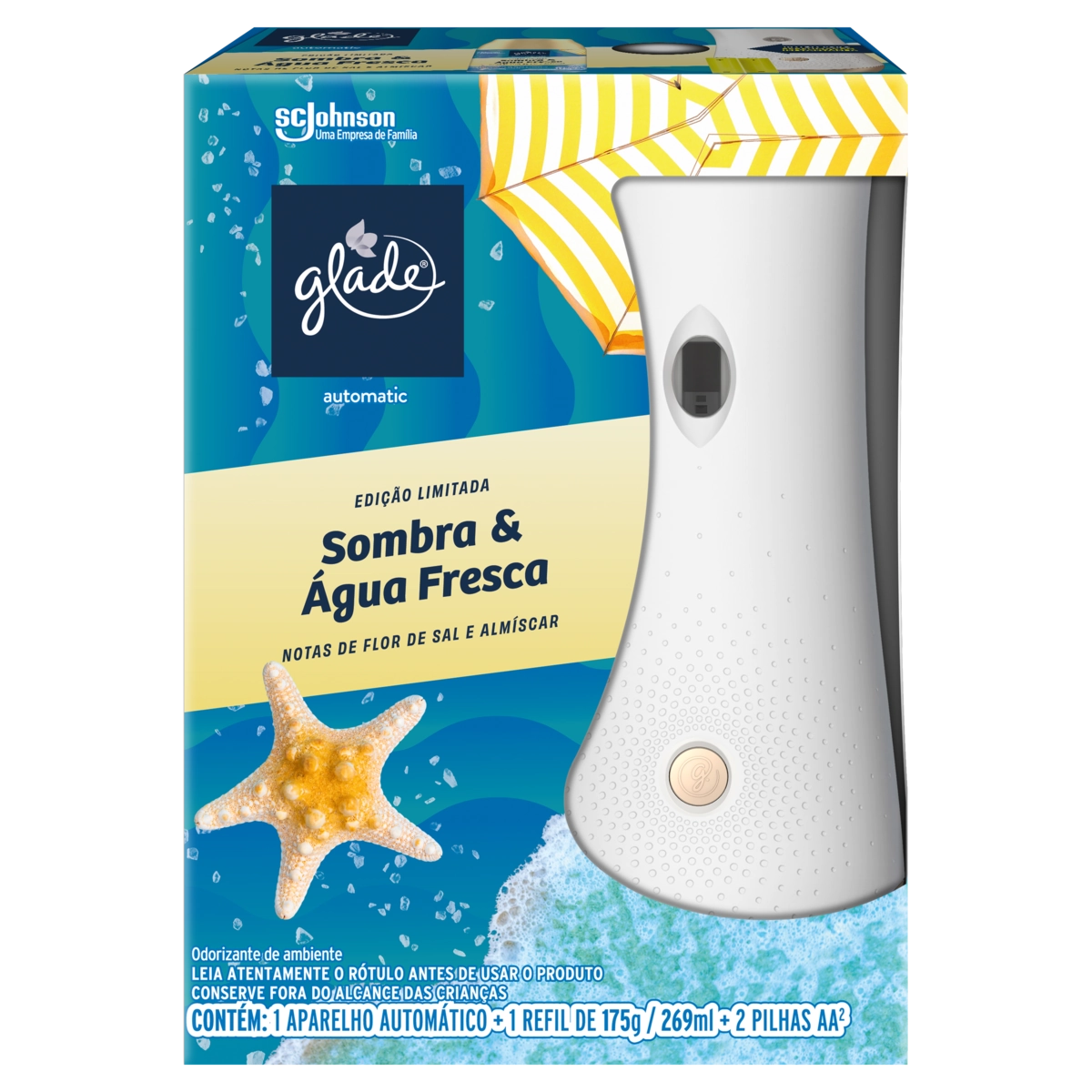 Aparelho e Odorizador de Ambiente Sombra & Água Fresca Glade Automatic Caixa 269m