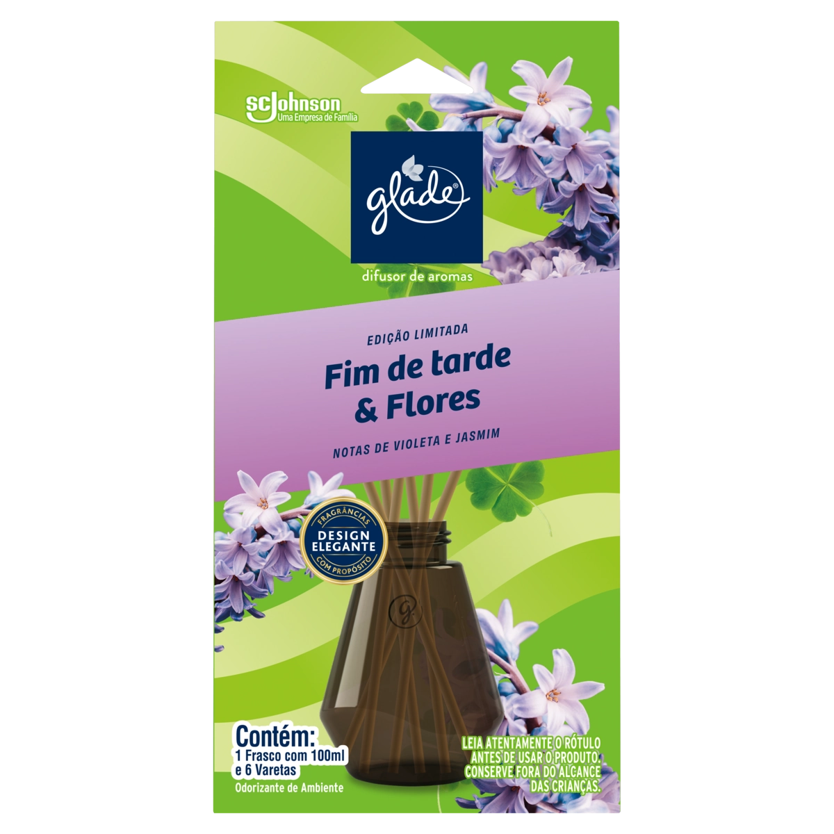 Difusor de Aromas Fim de Tarde & Flores Glade Caixa 100m