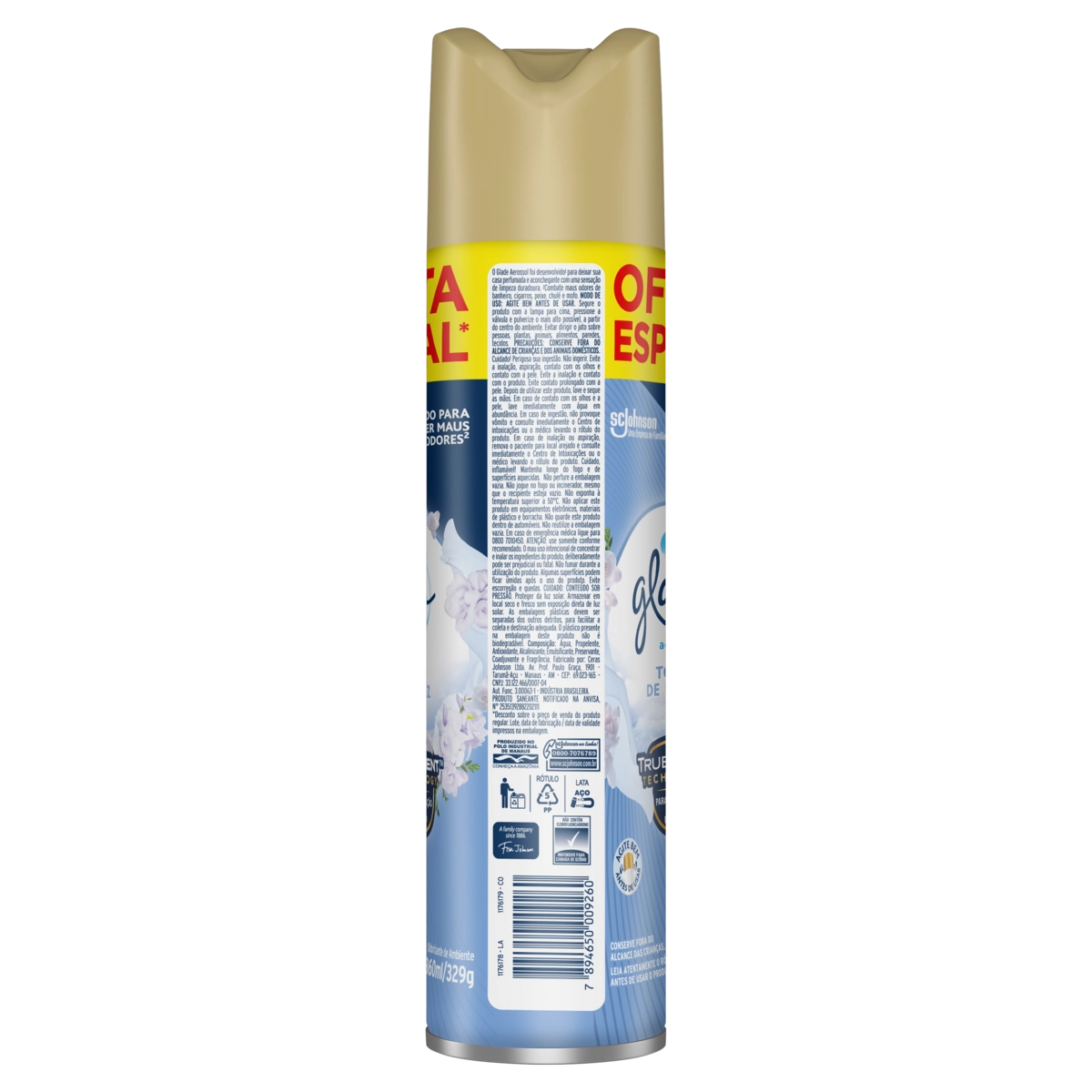 Odorizador De Ambiente Aerossol Toque De Maciez Glade Frasco 360ml Spray Oferta Especial