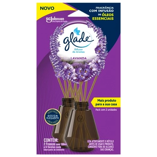 Difusor De Aromas Lavanda Glade Caixa 2 Unidades 100ml Cada