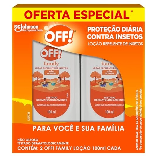 Pack Repelente Loção Off Family Squeeze 2 Unidades 100ml Cada