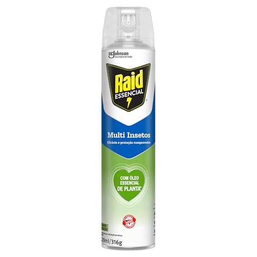 Inseticida Aerossol Multi Insetos Raid Essencial Frasco 420ml Spray