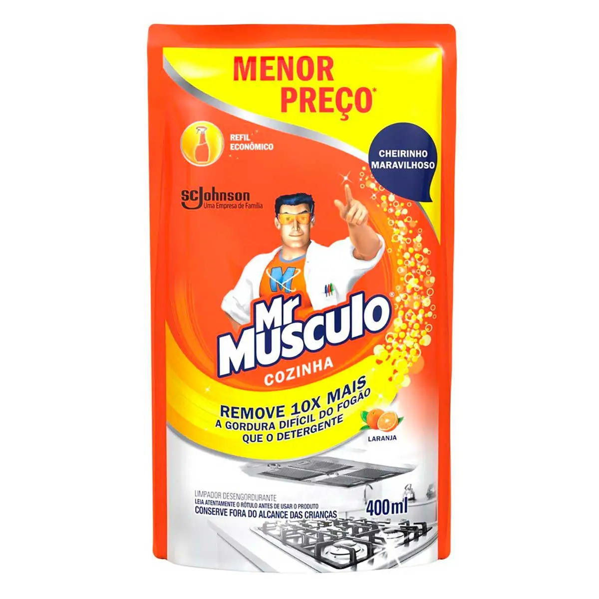 Desengordurante Mr Músculo Cozinha Refil Laranja 400 ml Oferta Especial