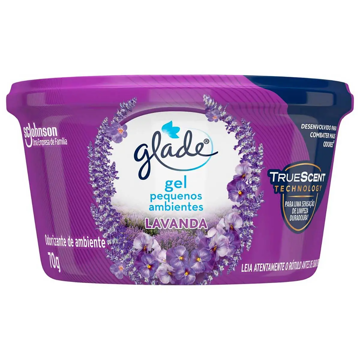 Desodorizador Glade Gel Pequenos Ambientes Lavanda 70g