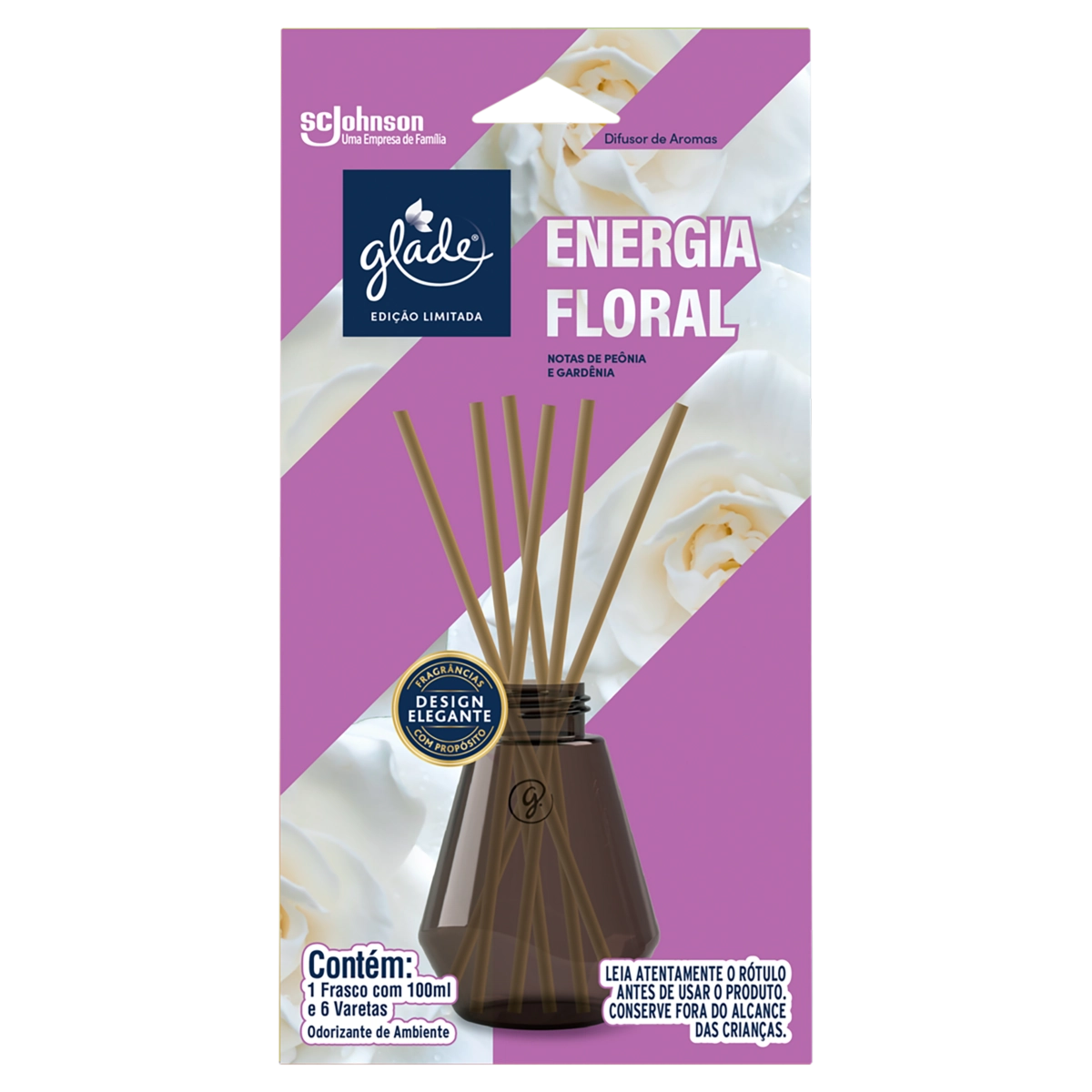 Difusor de Aromas Energia Floral Glade Caixa 100ml
