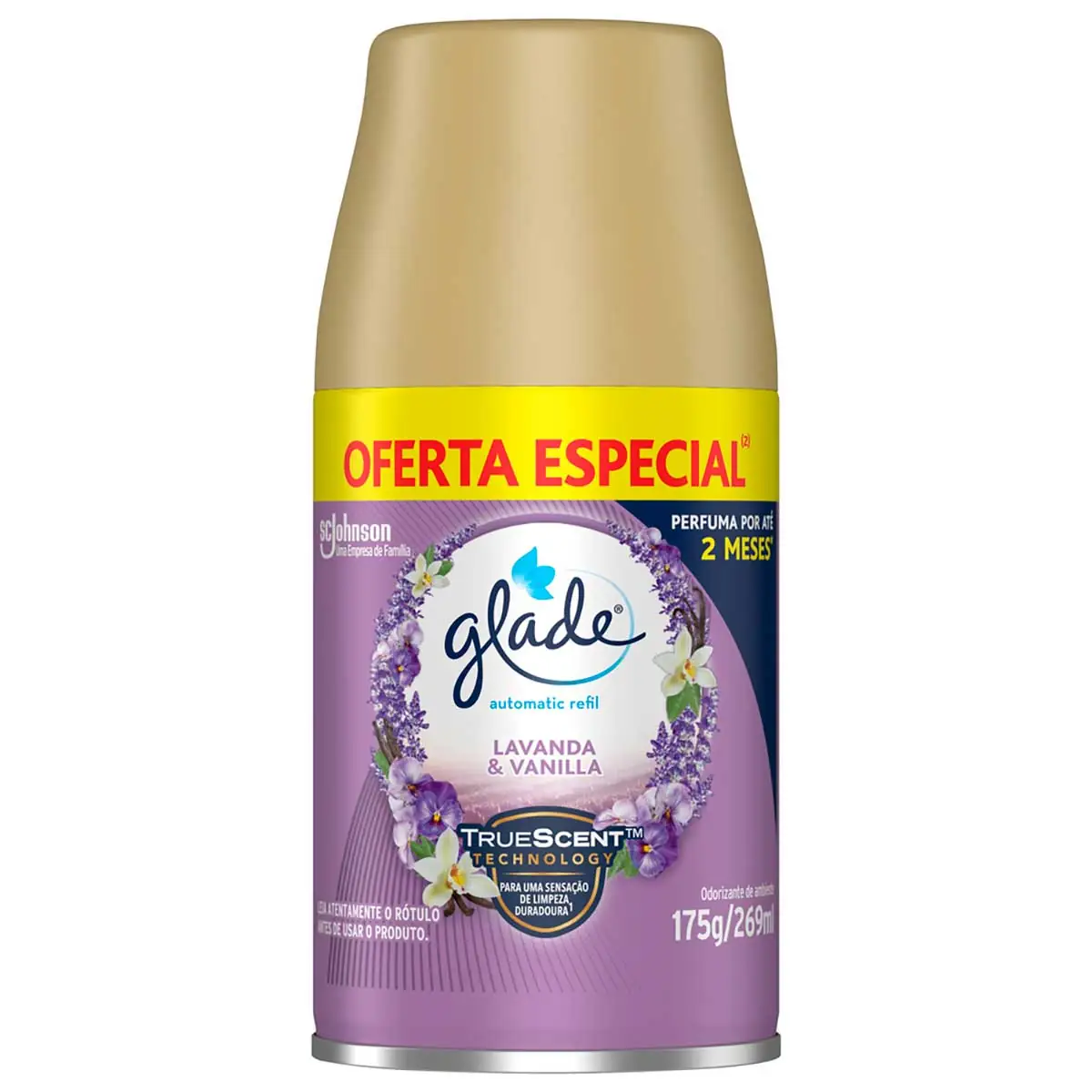 Desodorizador Glade Automatic Spray Refil Lavanda & Baunilha 260ml Oferta Especial