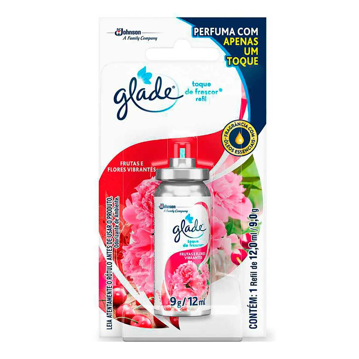 Desodorizador GLADE Toque de Frescor Refil Frutas e Flores Vibrantes 12ml
