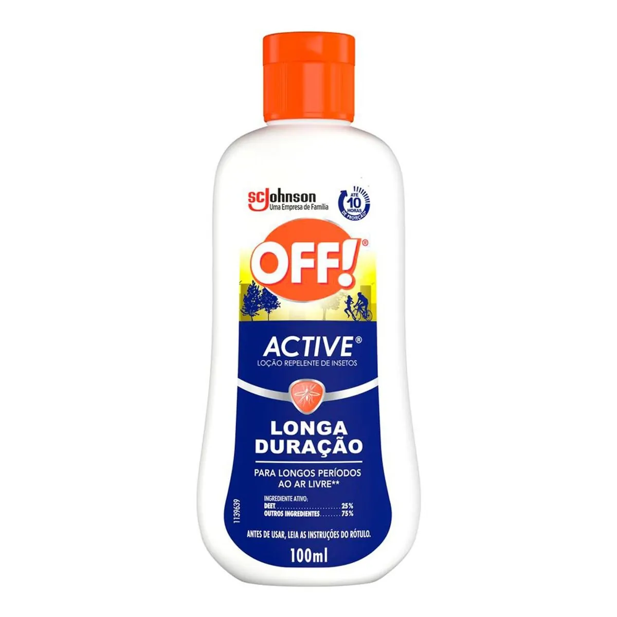 Repelente de Insetos Loção Off! Active Longa Duração Squeeze 100ml
