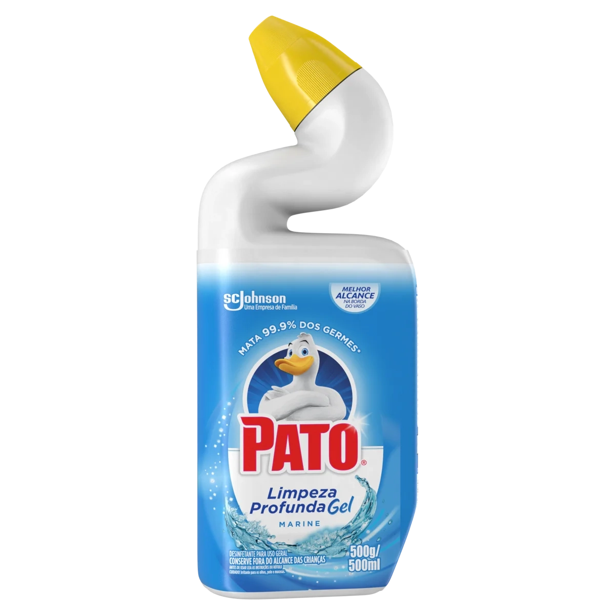 Desinfetante Gel Uso Geral Marine Pato Limpeza Profunda Squeeze 500ml