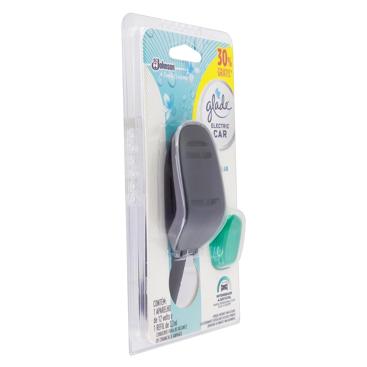 Aparelho 12v E Odorizador Automotivo Acqua Glade Electric Car Blister 3,2ml Grátis 30