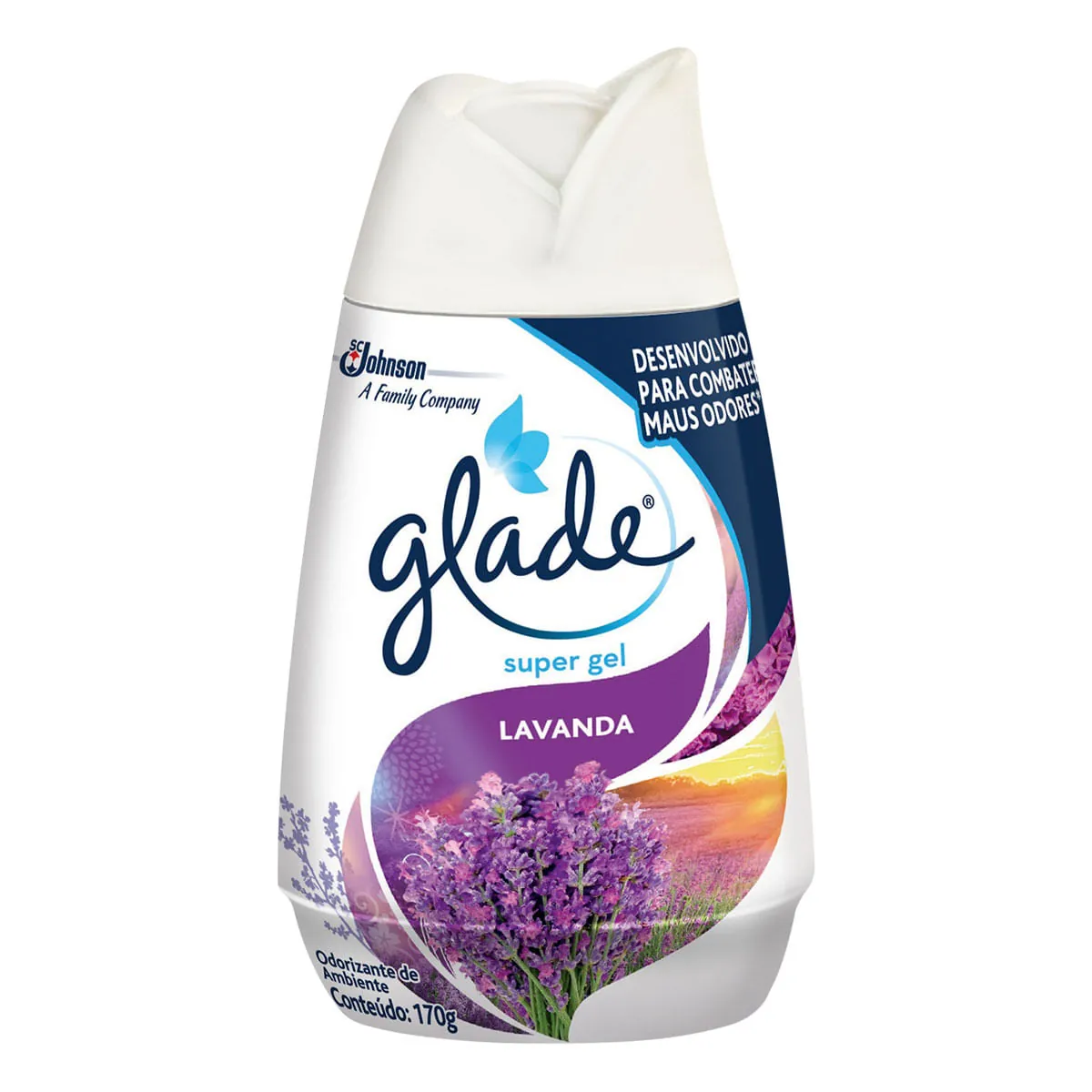 Odorizador De Ambiente Lavanda Glade Super Gel Frasco 170g
