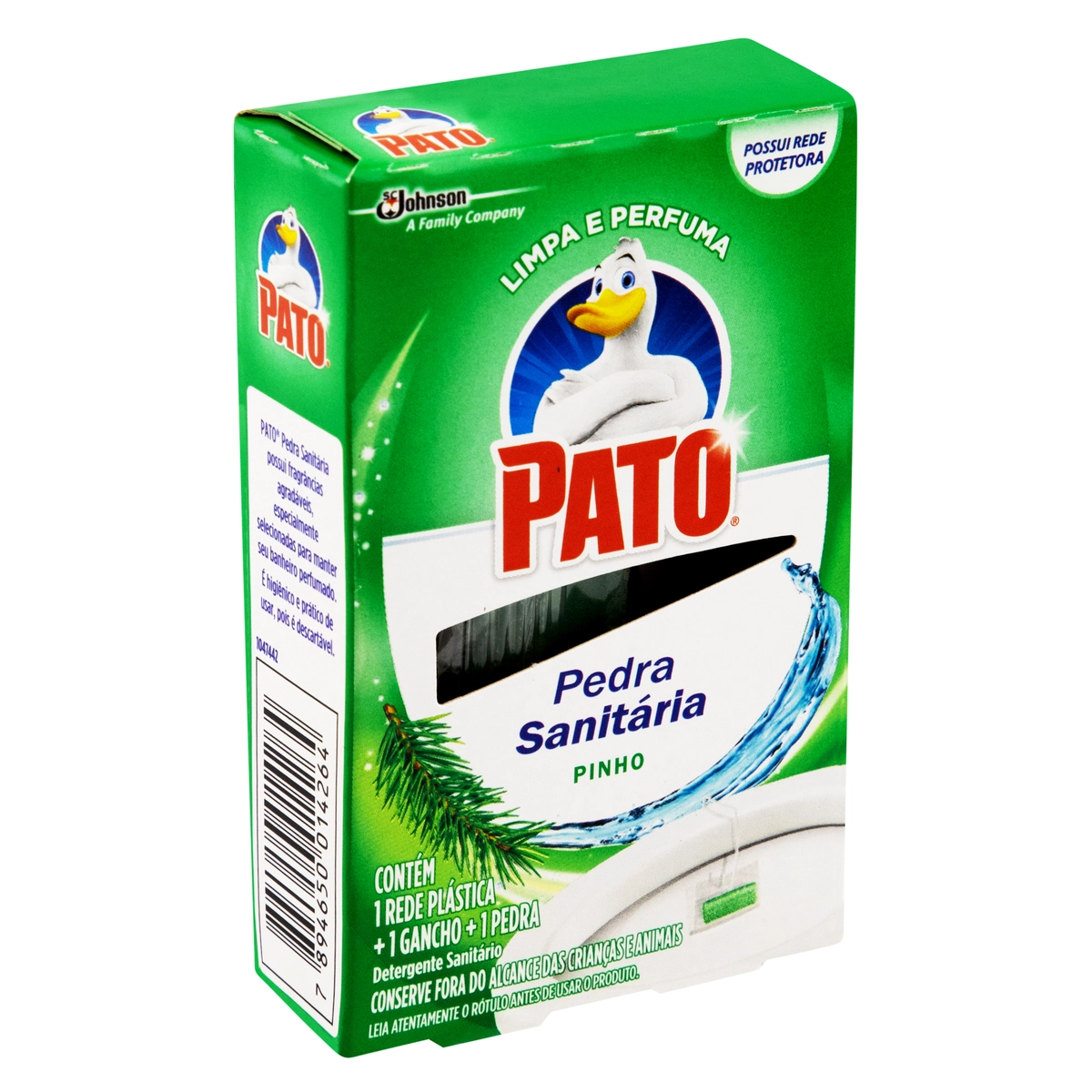 Desodorizador Sanitário PATO Pinho (1 Rede Plástica + 1 Gancho + 1 Pedra) 25g