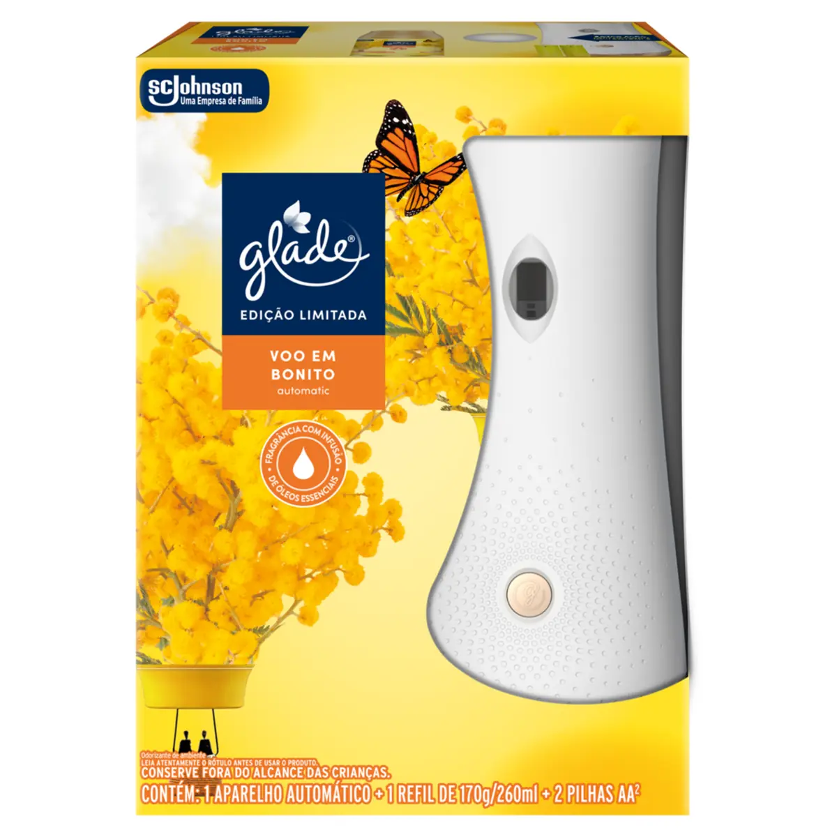 Aparelho E Odorizador De Ambiente Glade Automatic Voo Em Bonito Spray 260ml