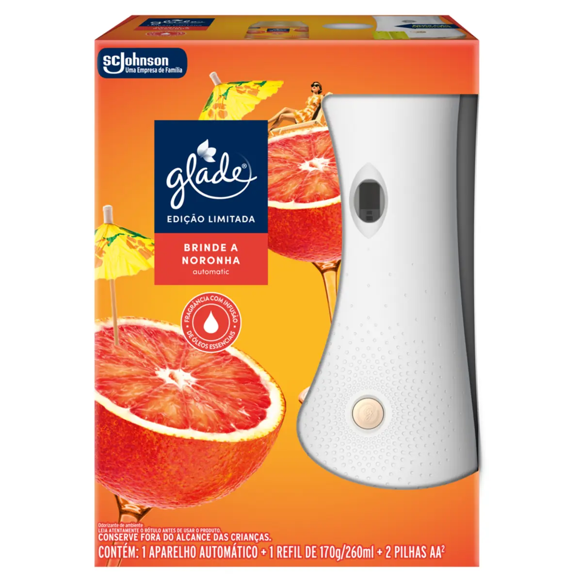 Aparelho E Odorizador De Ambient Glade Automat Brinde A Noronha Spray 260ml