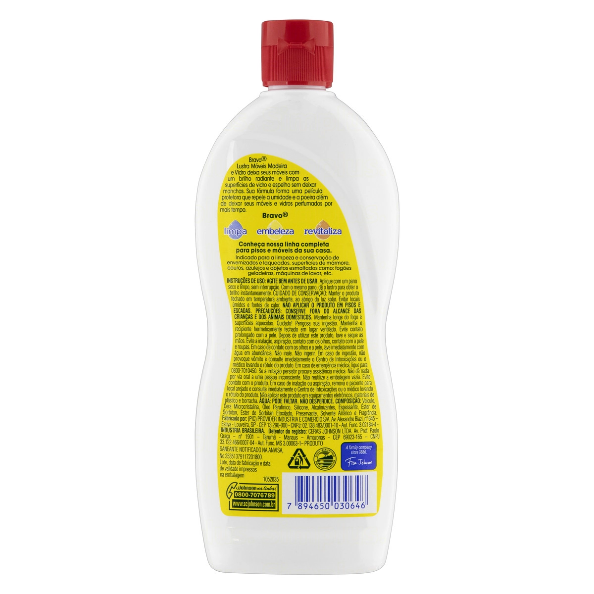 Lustra Móveis Madeira E Vidro Original Bravo Revitaliza Squeeze 200ml