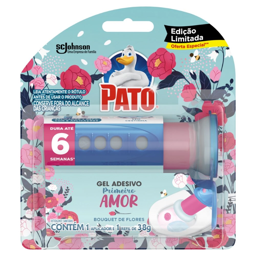 Gel Sanit Pato Adesivo 38gr Primeiro Amor Oferta Esp