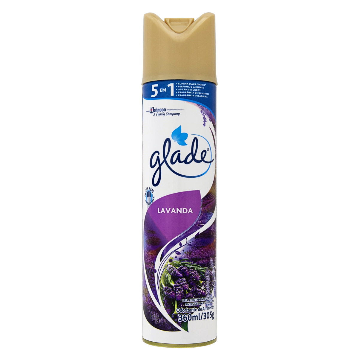Odorizador De Ambiente Aerossol Lavanda Glade Frasco 360ml Spray Embalagem Econômica
