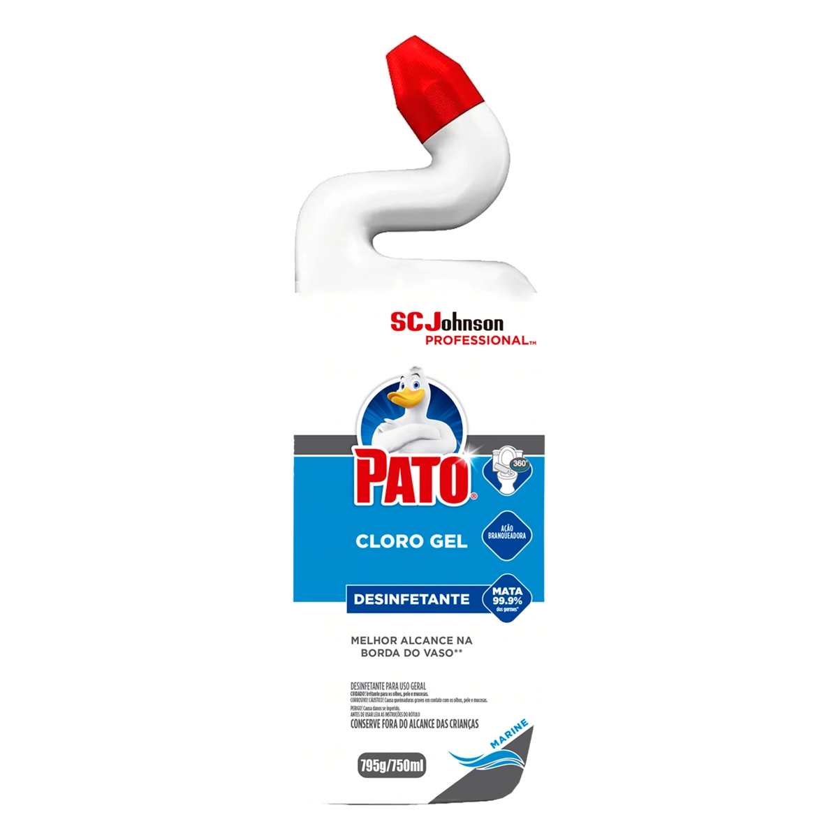 Desinfetante Uso Geral Cloro Gel Marine Pato Professional Squeeze 750ml