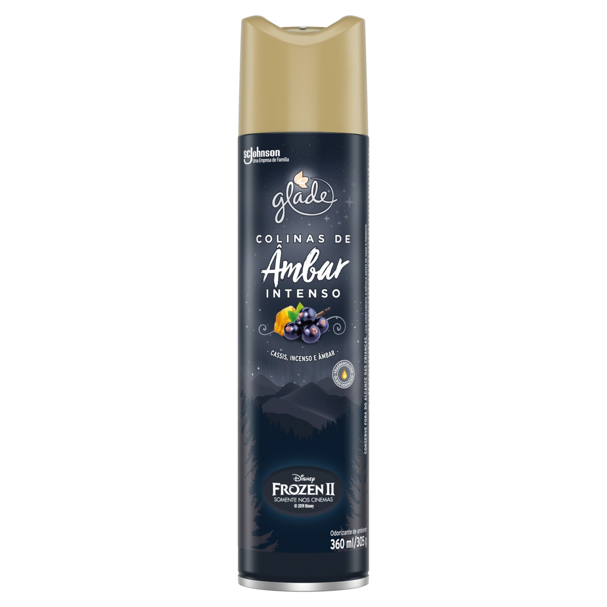 Odorizador De Ambiente Colinas De âmbar Intenso Frozen Ii Glade Frasco 360ml