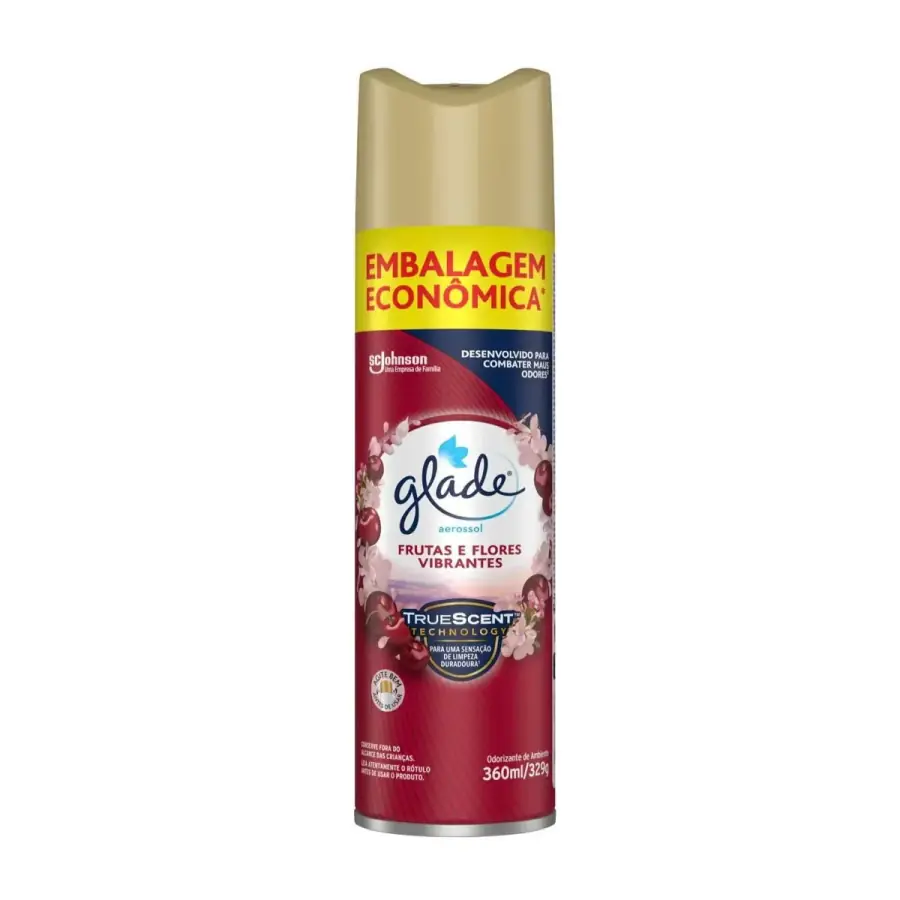 Desodorizador Glade Aerossol Frutas e Flores Vibrantes 360ml Oferta Especial