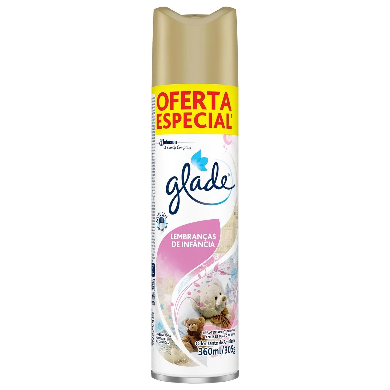 Odorizador De Ambiente Aerossol Lembranças De Infância Glade Frasco 360ml Spray Embalagem Econômica