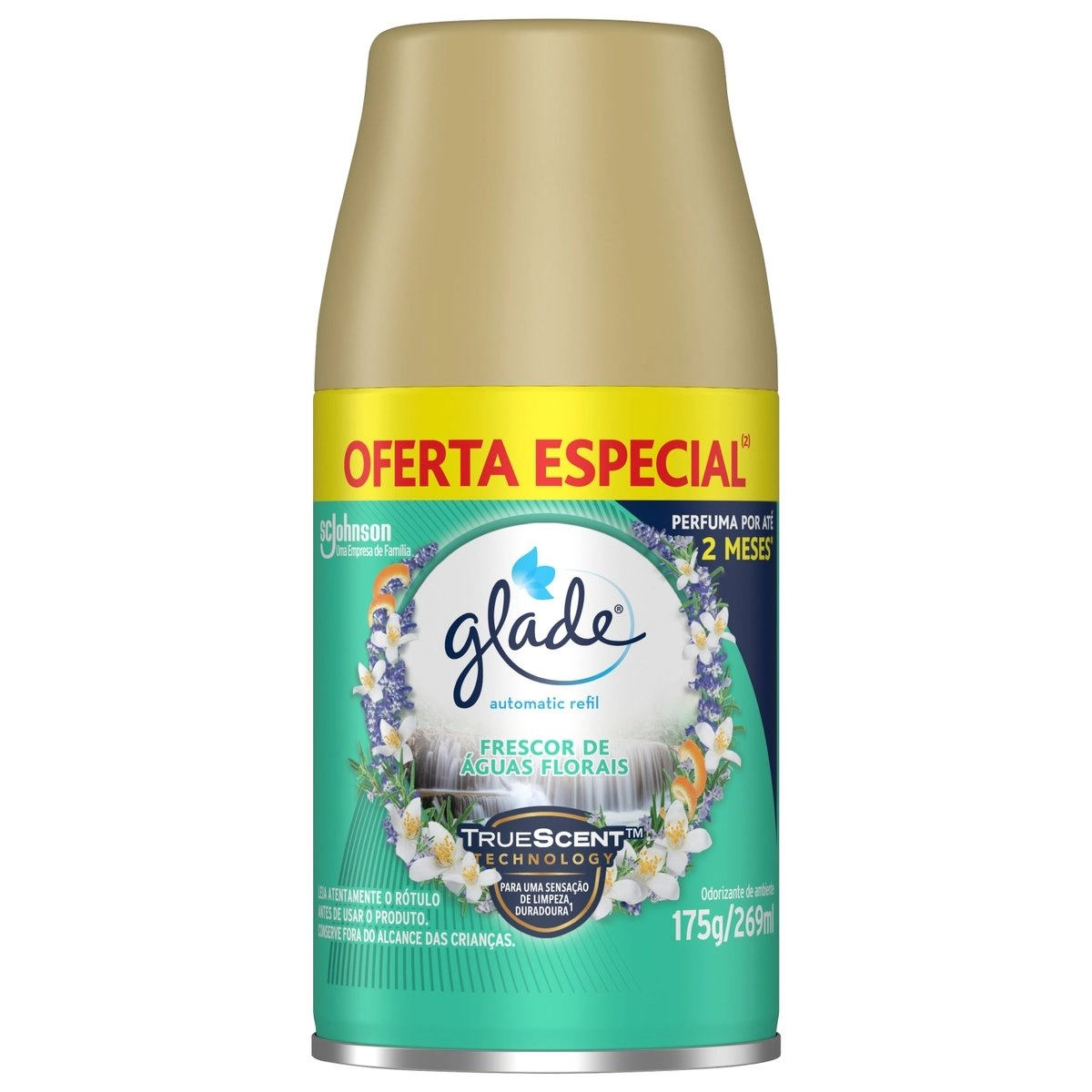 Desodorizador Glade Automatic Spray Refil Frescor de Águas Florais 269ml Oferta Especial