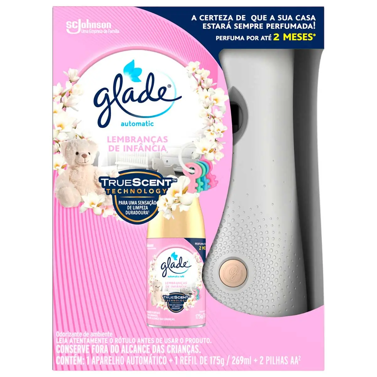 Desodorizador Glade Automatic Spray Aparelho + Refil Lembranças de Infância 260ml