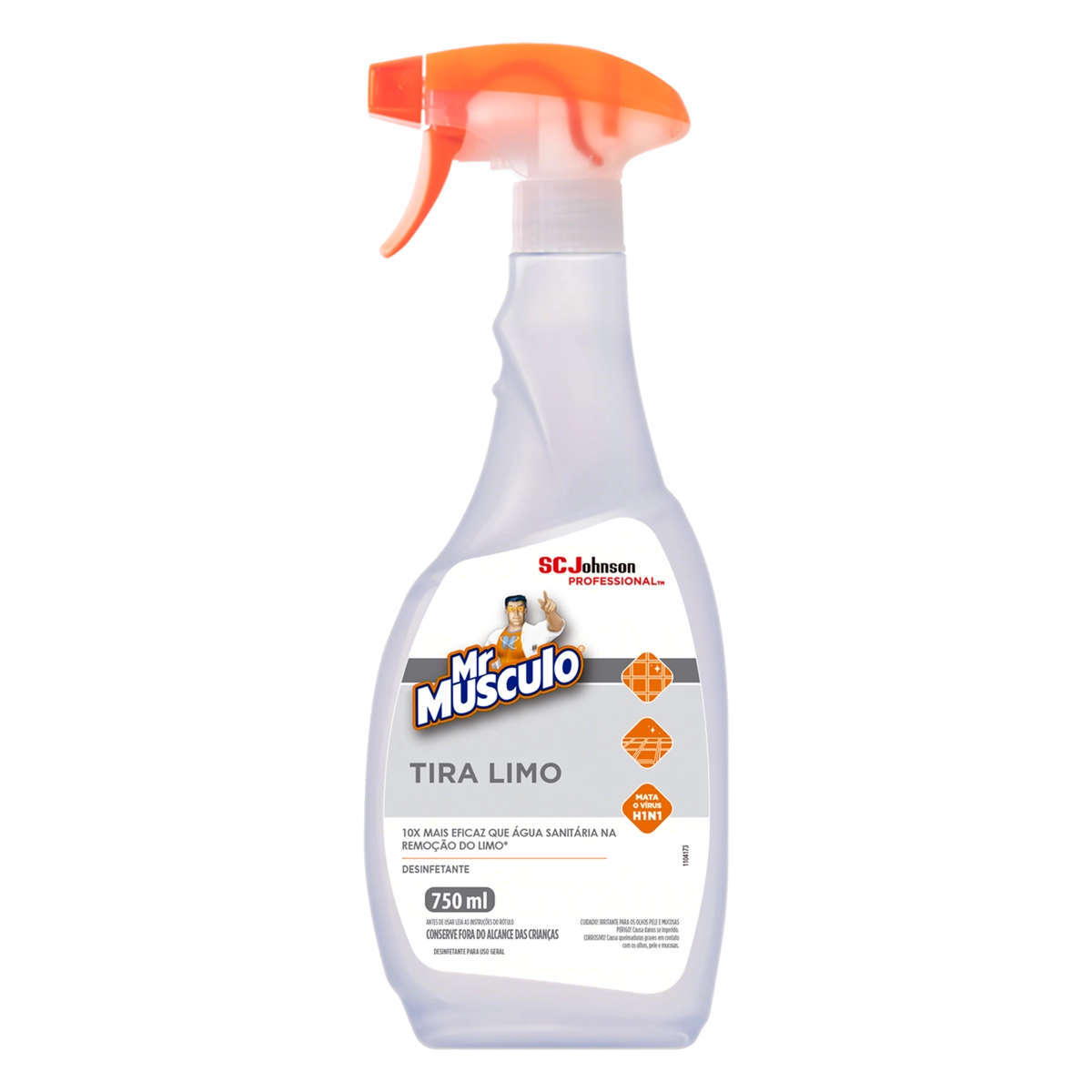 Desinfetante Tira Limo Mr Músculo Professional Frasco 750ml Borrifador