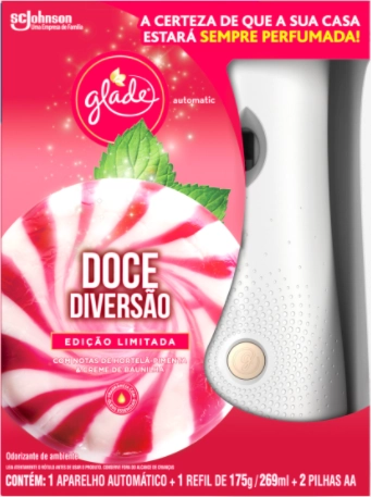 Aparelho E Odorizador De Ambiente Doce Diversão Glade Automatic Caixa 269ml