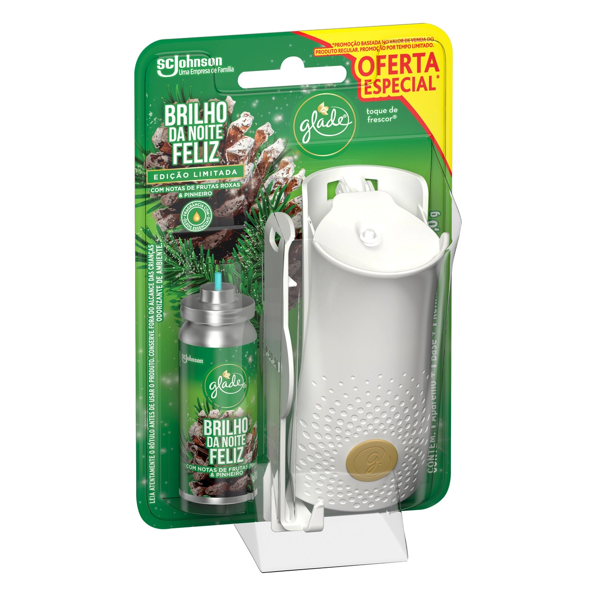 Aparelho E Odorizador De Ambiente Brilho Da Noite Feliz Glade Toque De Frescor Blister 12ml
