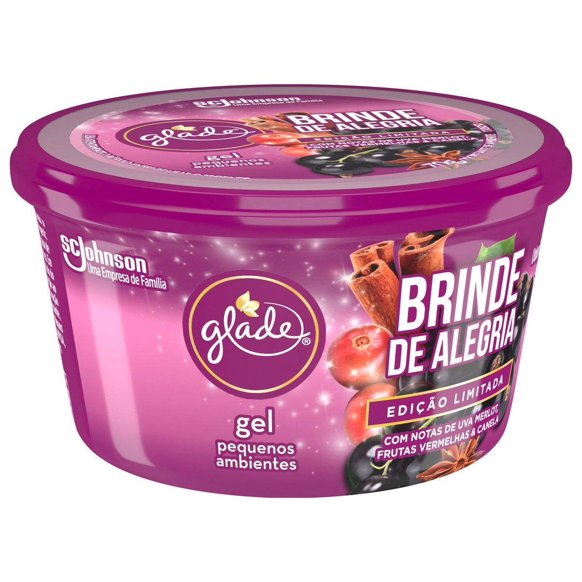 Odorizador De Ambiente Gel Brinde De Alegria Glade Pote 70g