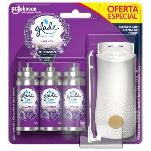 Aparelho E 3 Odorizadores De Ambiente Lavanda Glade Toque De Frescor Blister 12ml Cada
