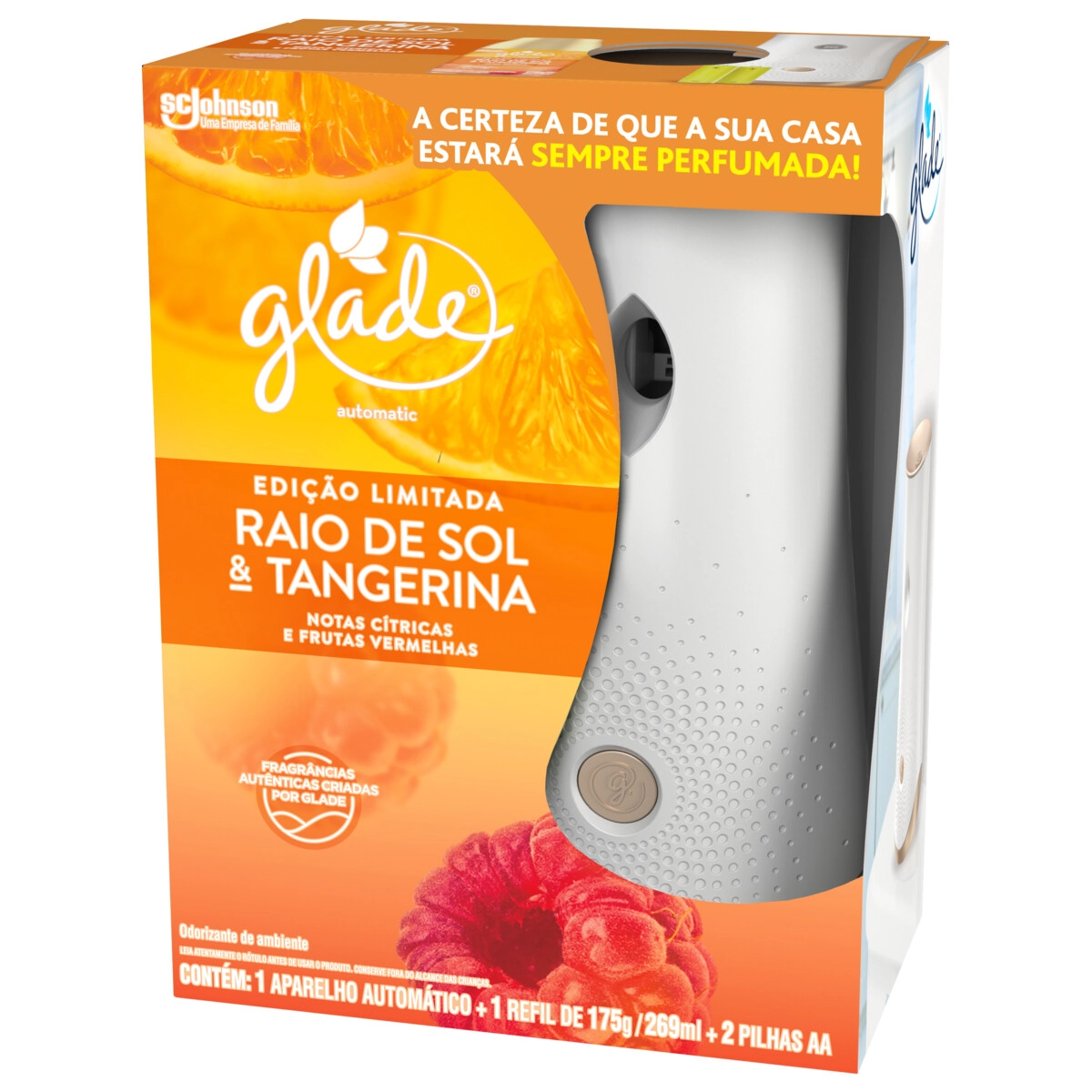 Aromatizador Glade Automático Refil Raio de Sol e Tangerina 269ml