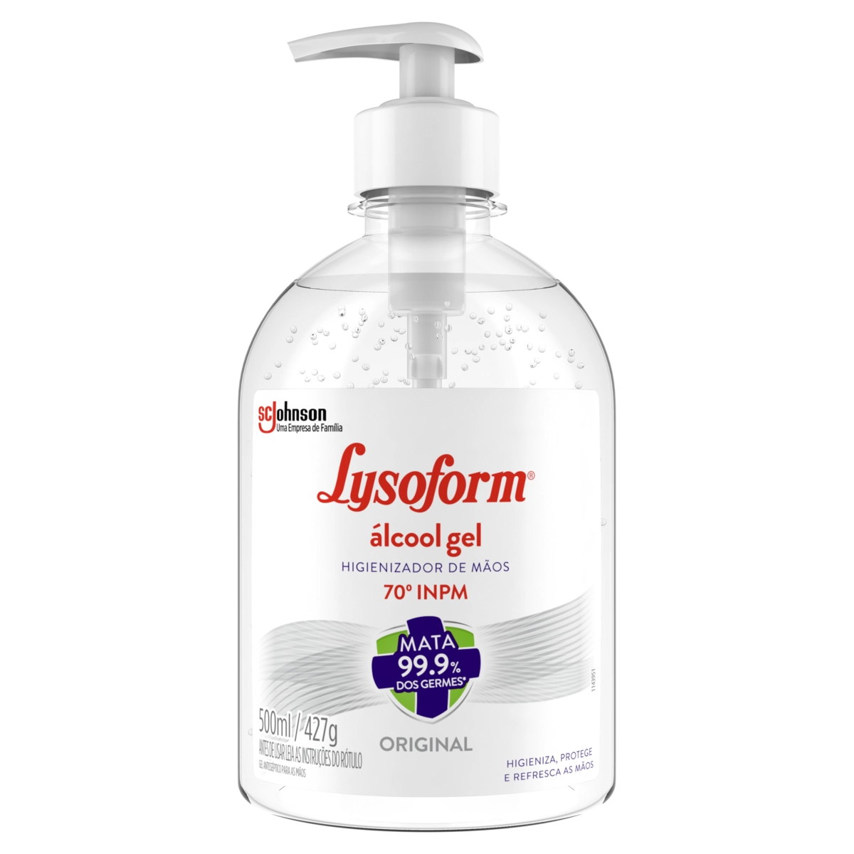 álcool Gel 70 Inpm Original Lysoform Frasco 500ml