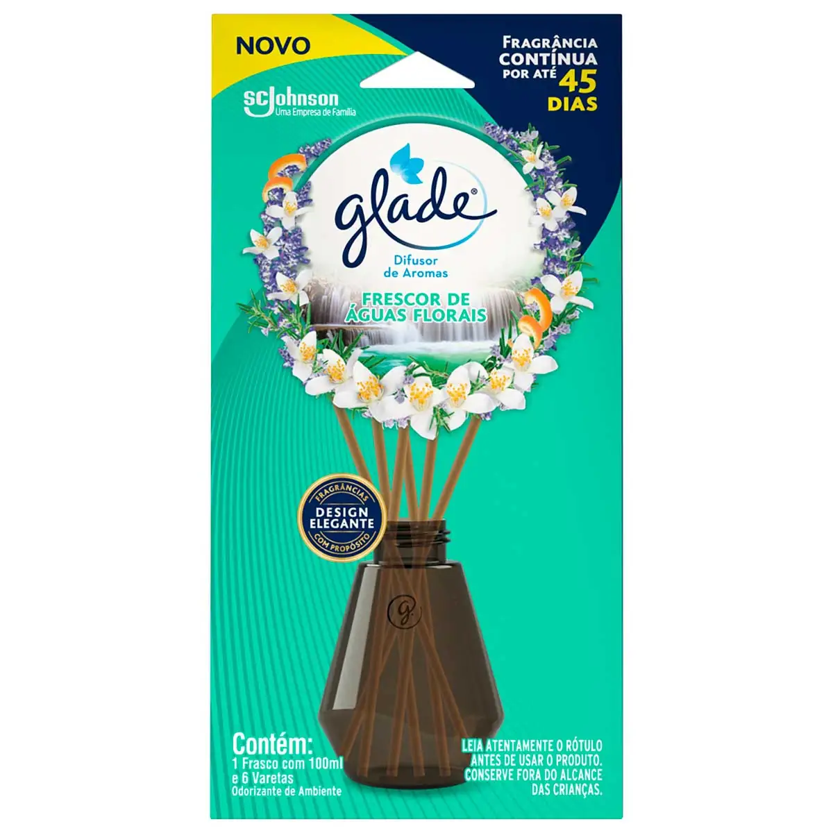 Desodorizador Glade Difusor Frescor de Águas Florais 100ml