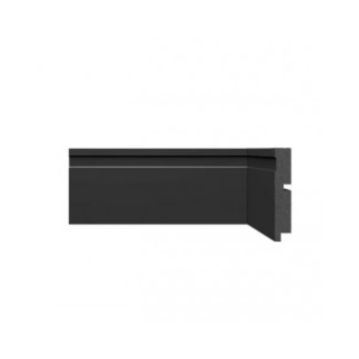 Rodapé 10cm Preto Poliestireno Santa Luzia 3457