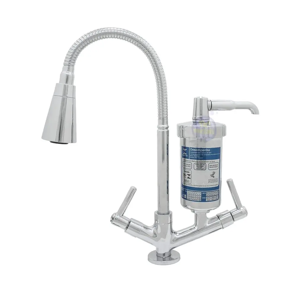 Torneira Flexível Conic Com Filtro Cromada Entrada Parede 1/4 Volta C34 Casagrande Mundial - Um Novo Conceito.
