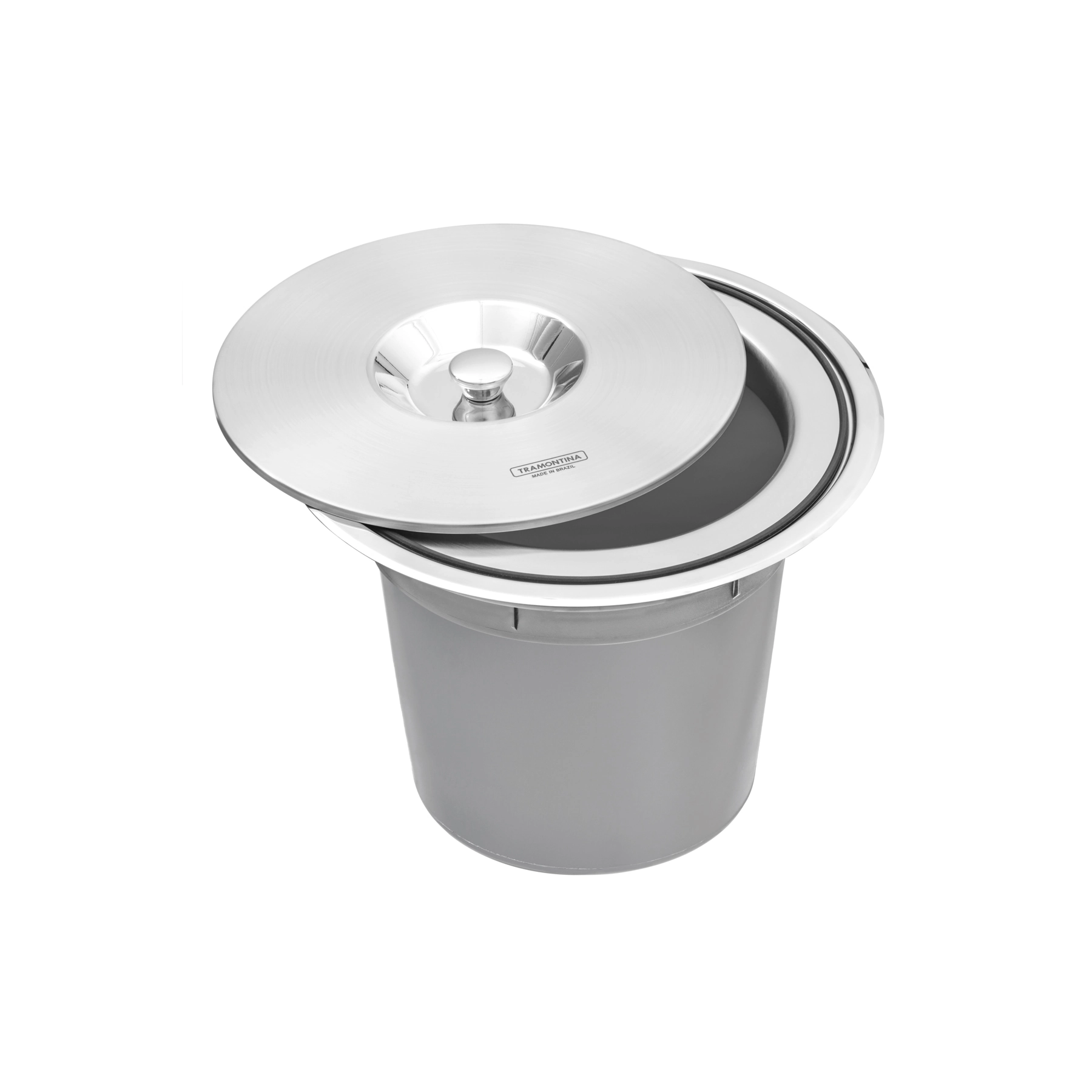 Lixeira Aço Inox Para Granito 8 Litros Tramontina