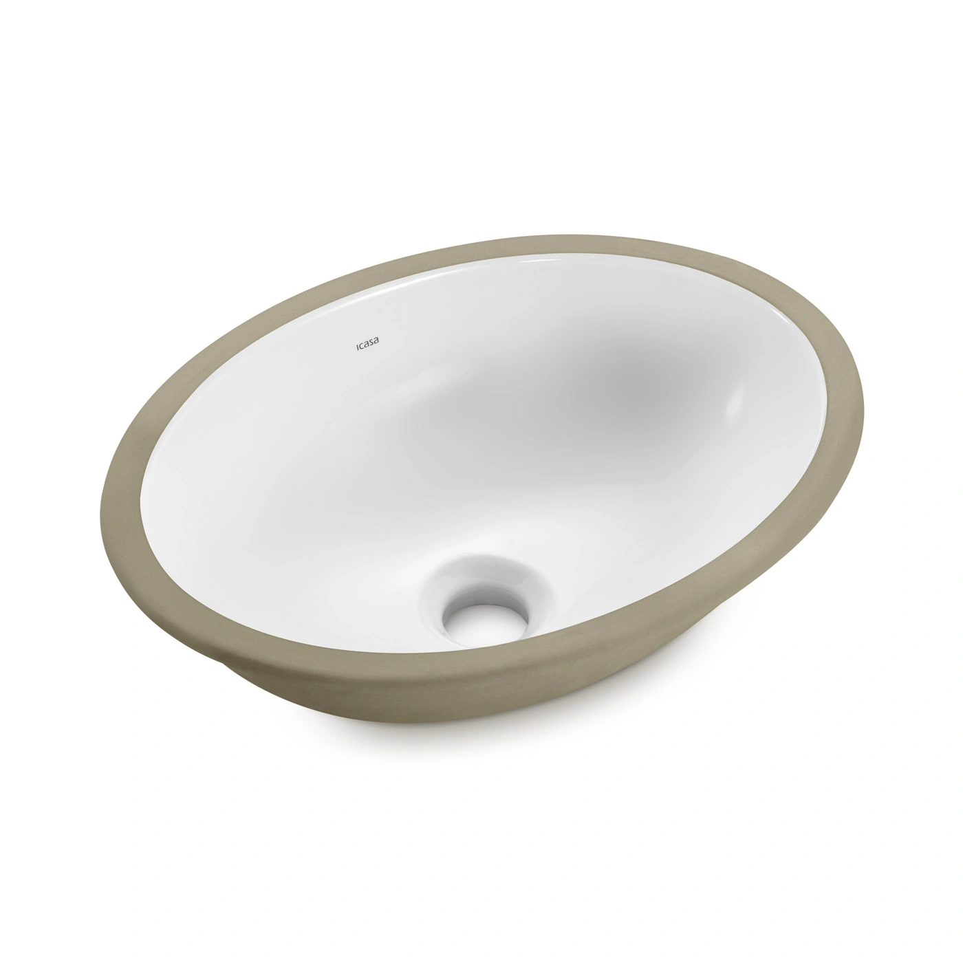 Cuba De Louça Embutir Oval Branca 40x30 - Icasa