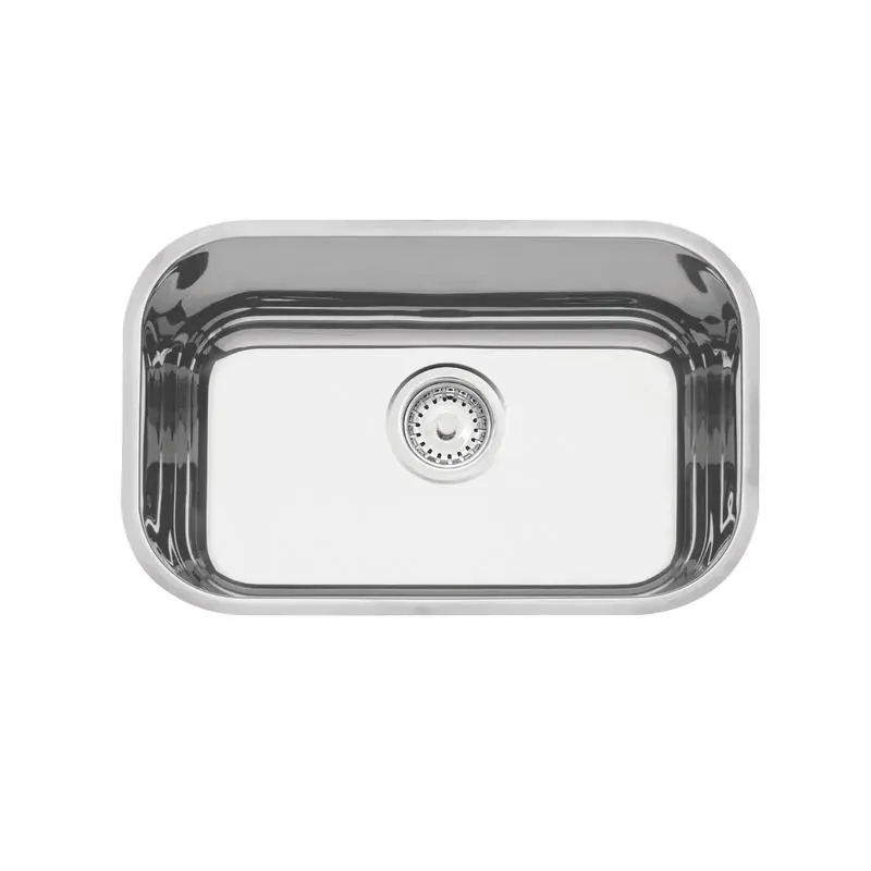 Cuba Retangular Tramontina Em Aco Inox Alto Brilho 47x30cm Bl Com Valvula
