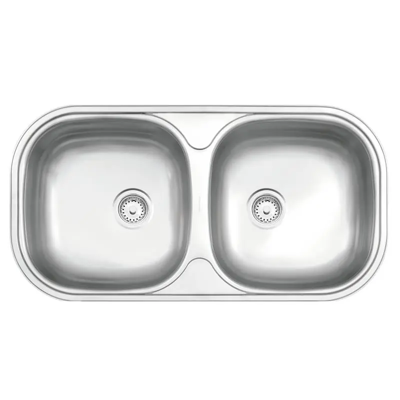 Cuba Retangular Em Aco Inox Acetinado 78x40cm Com Valvula 2c 34 Bs