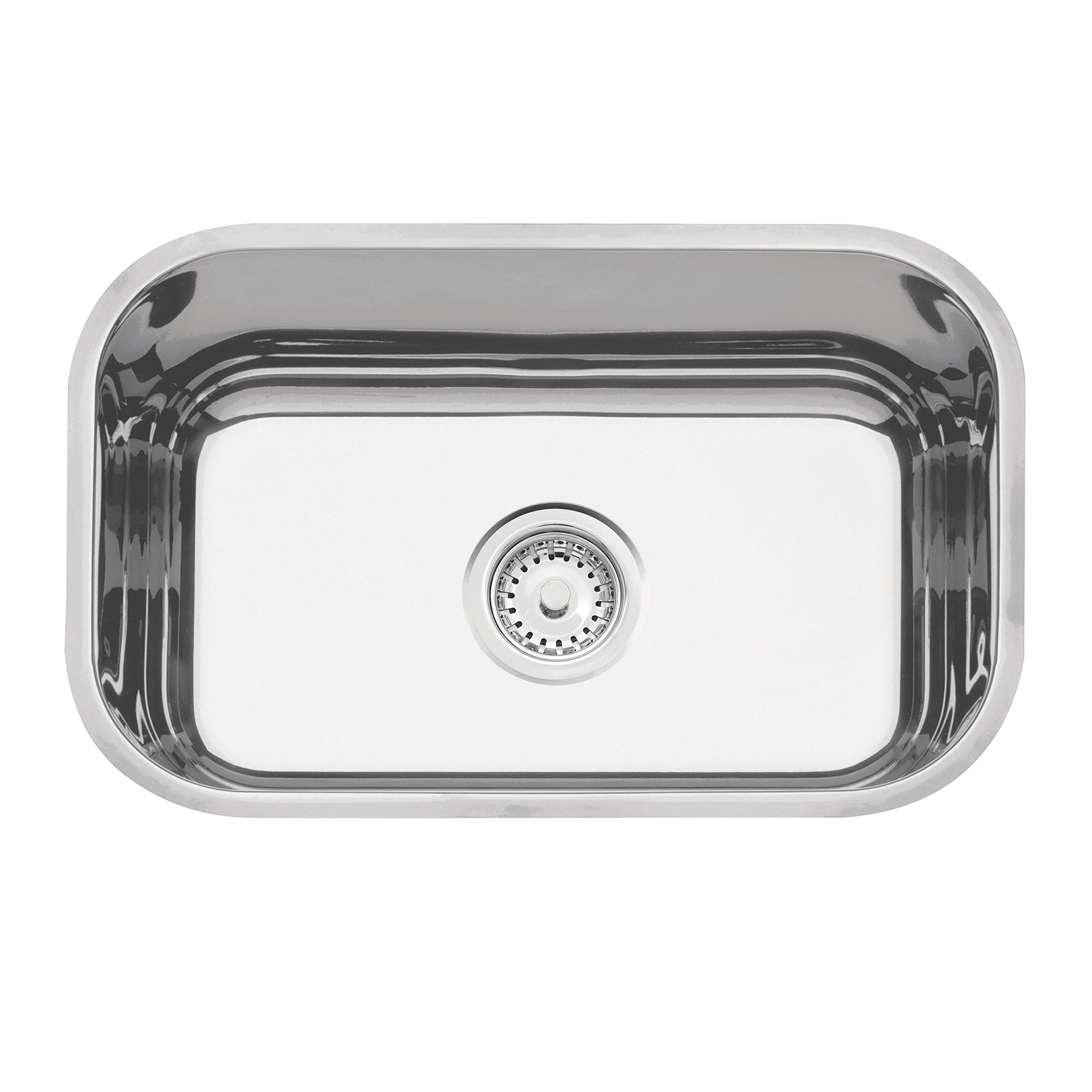 Cuba para Cozinha Simples Embutir Aço Inox 304 Brilhante Retangular 47x30,5x14,5cm 0,5mm 3.1/2" Standard Tramontina