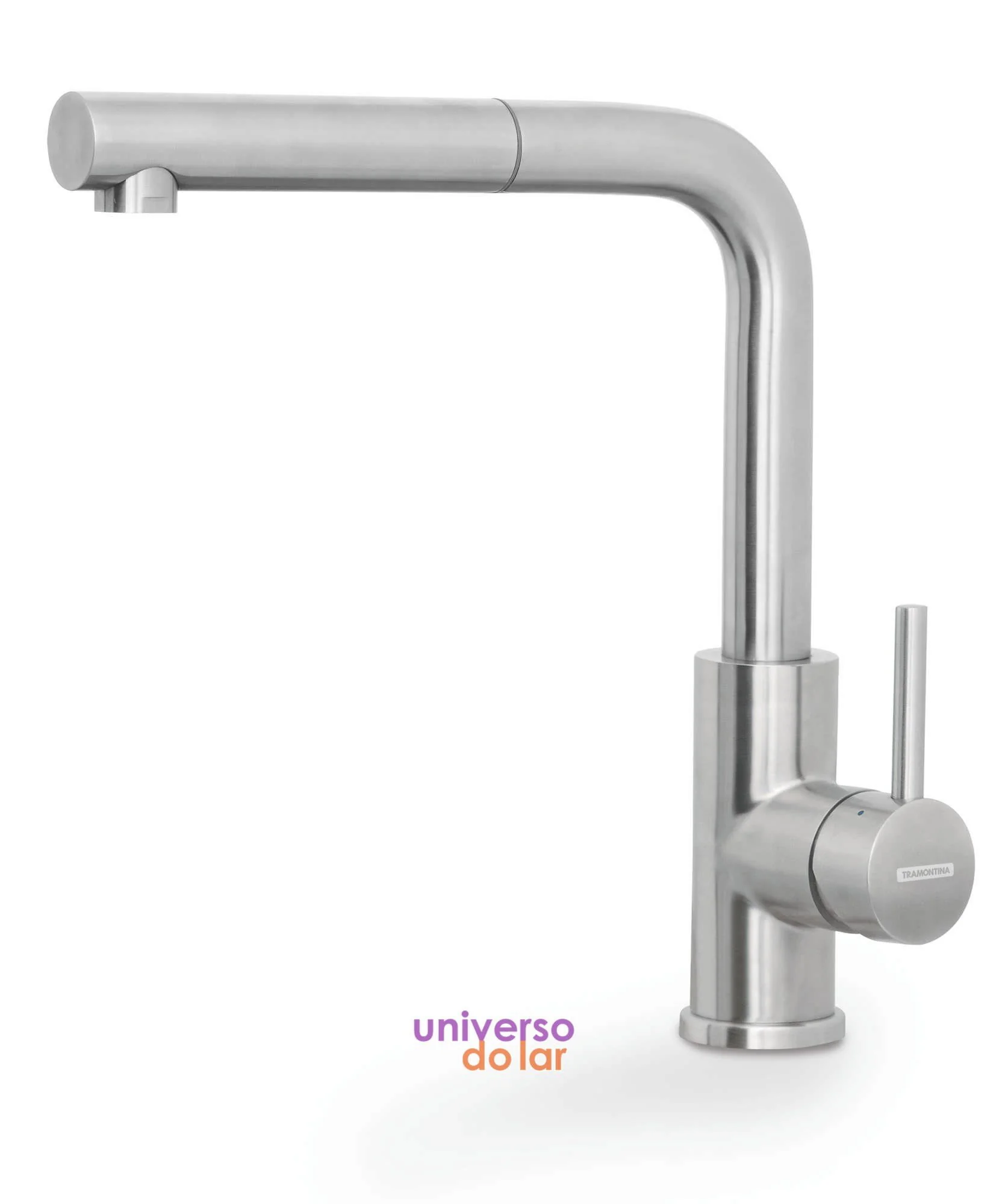 Misturador Monocomando Tramontina Monde Plus Em Aço Inox Com Extensor Aço Inox